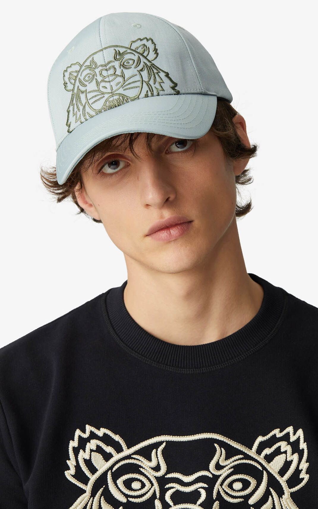 Casquette Kenzo Femme Toile Kampus Tiger Vert Olive Vert ODZLH-3671